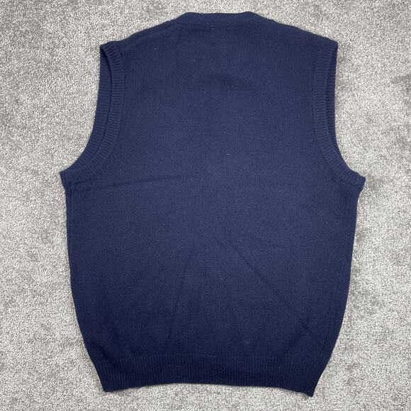 Gap Sweater Vest Mens Large Lambswool Button Up Knit V Neck Vintage Grandpa - Picture 4 of 8